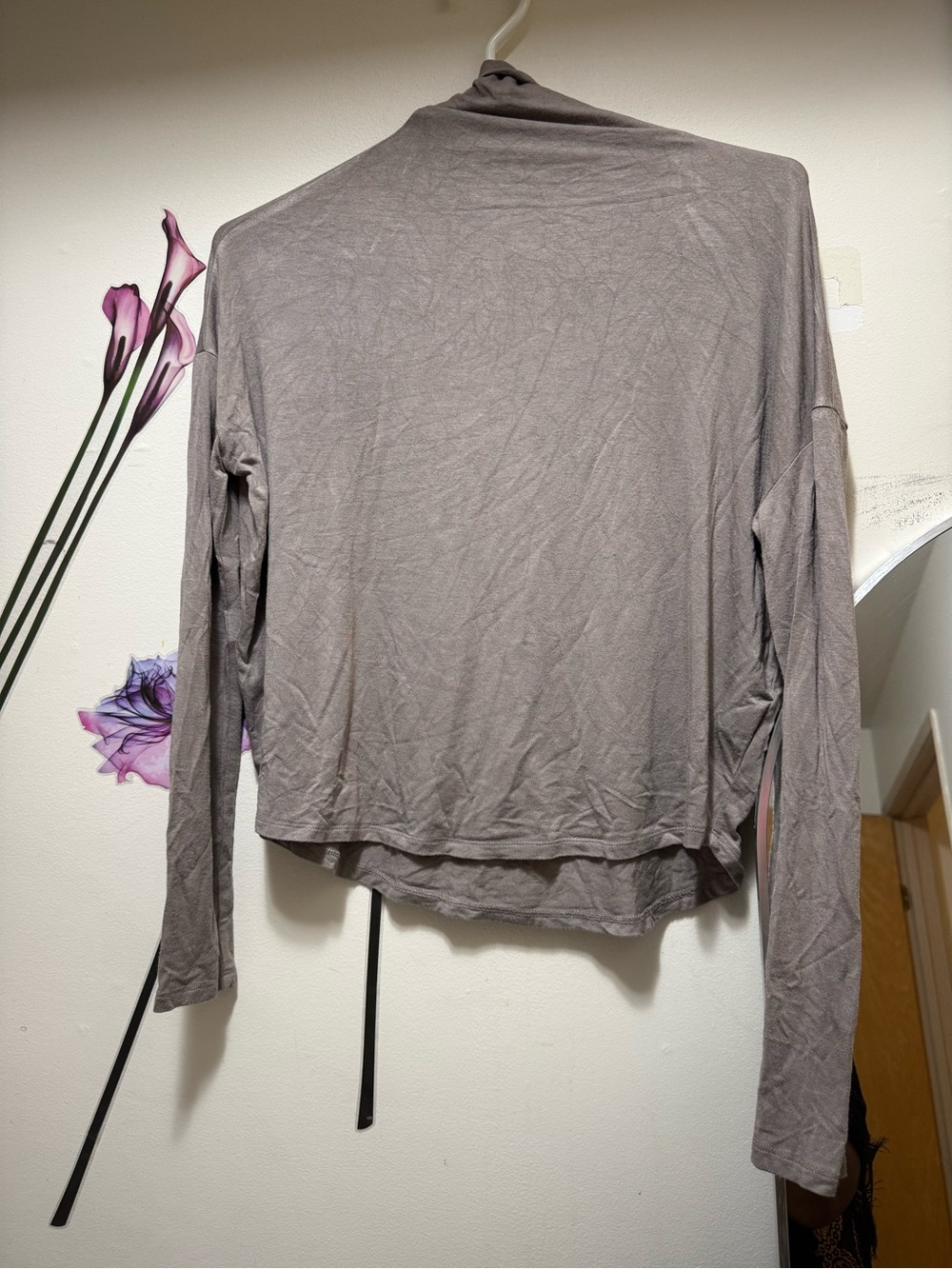 Babaton Taupe Lightweight Long Sleeve Top